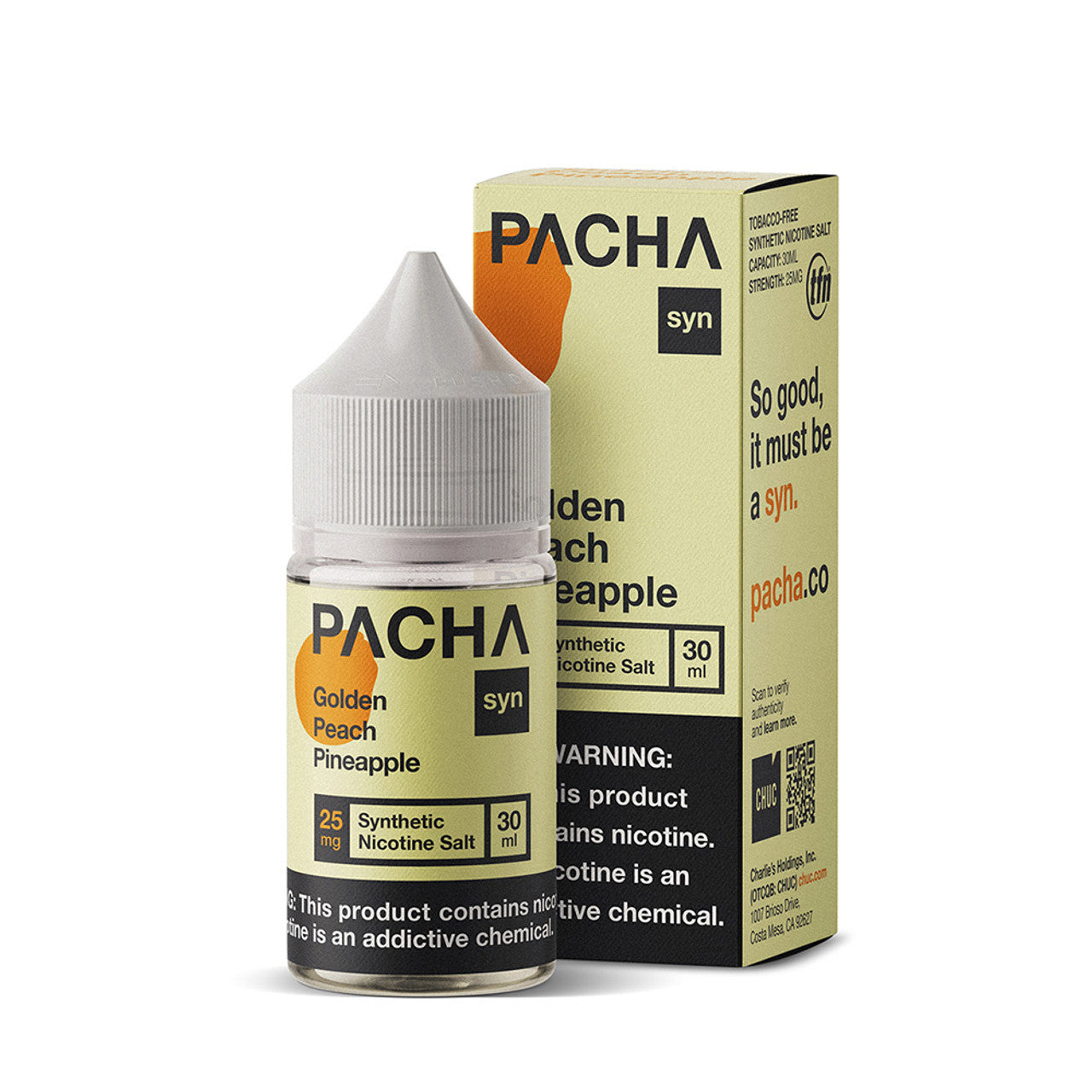 Pacha Syn Synthetic Nicotine Salt E-Liquid 30ML (MSRP $15.00)