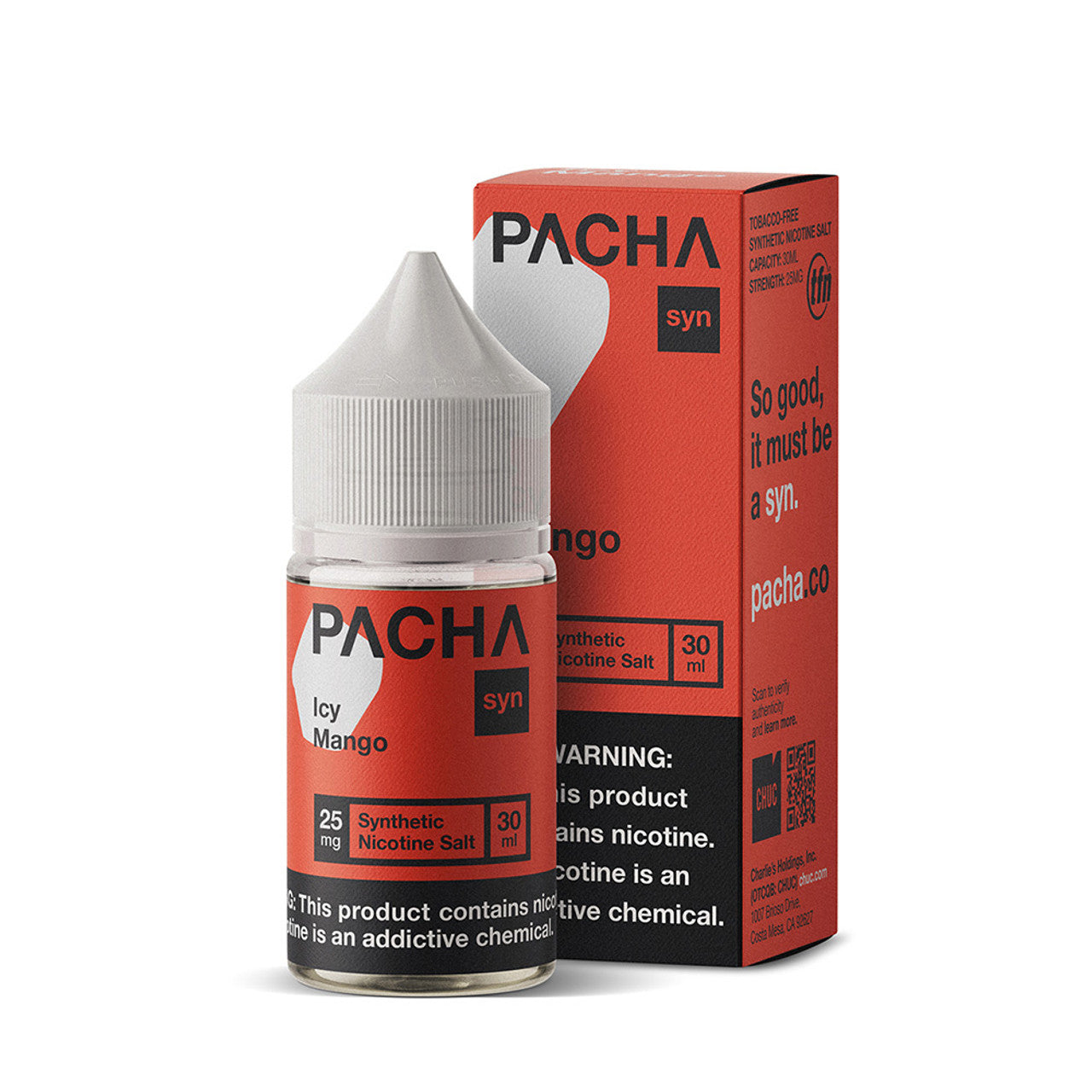 Pacha Syn Synthetic Nicotine Salt E-Liquid 30ML (MSRP $15.00)