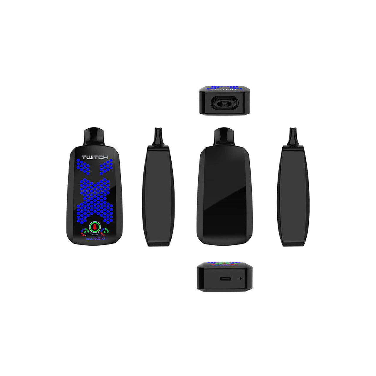 Twitch VPR12000 Puffs 18ML Disposable Rechargeable Vape Device With E-Liquid Screen - Display of 5 (MSRP $20.00 Each)