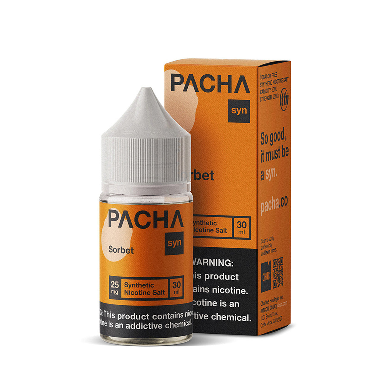 Pacha Syn Synthetic Nicotine Salt E-Liquid 30ML (MSRP $15.00)