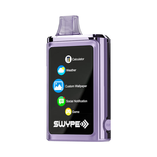 Swype 30K Puffs 22ML Disposable Vape Device With Calls/Text Notification & Touch Screen - Display of 5 (MSRP $25.00 Each)