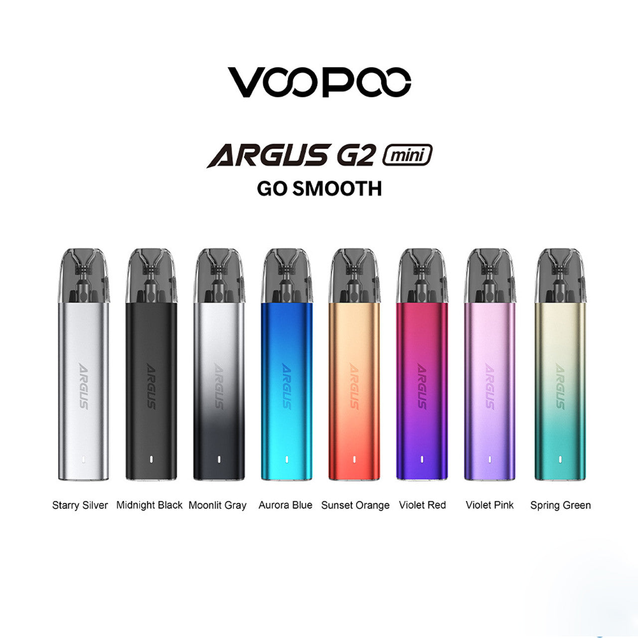 VooPoo Argus G2 Mini 1200mAh Pod System Starter Kit With Refillable 3ML Argus Top Fill Cartridge Pod (MSRP $19.99)