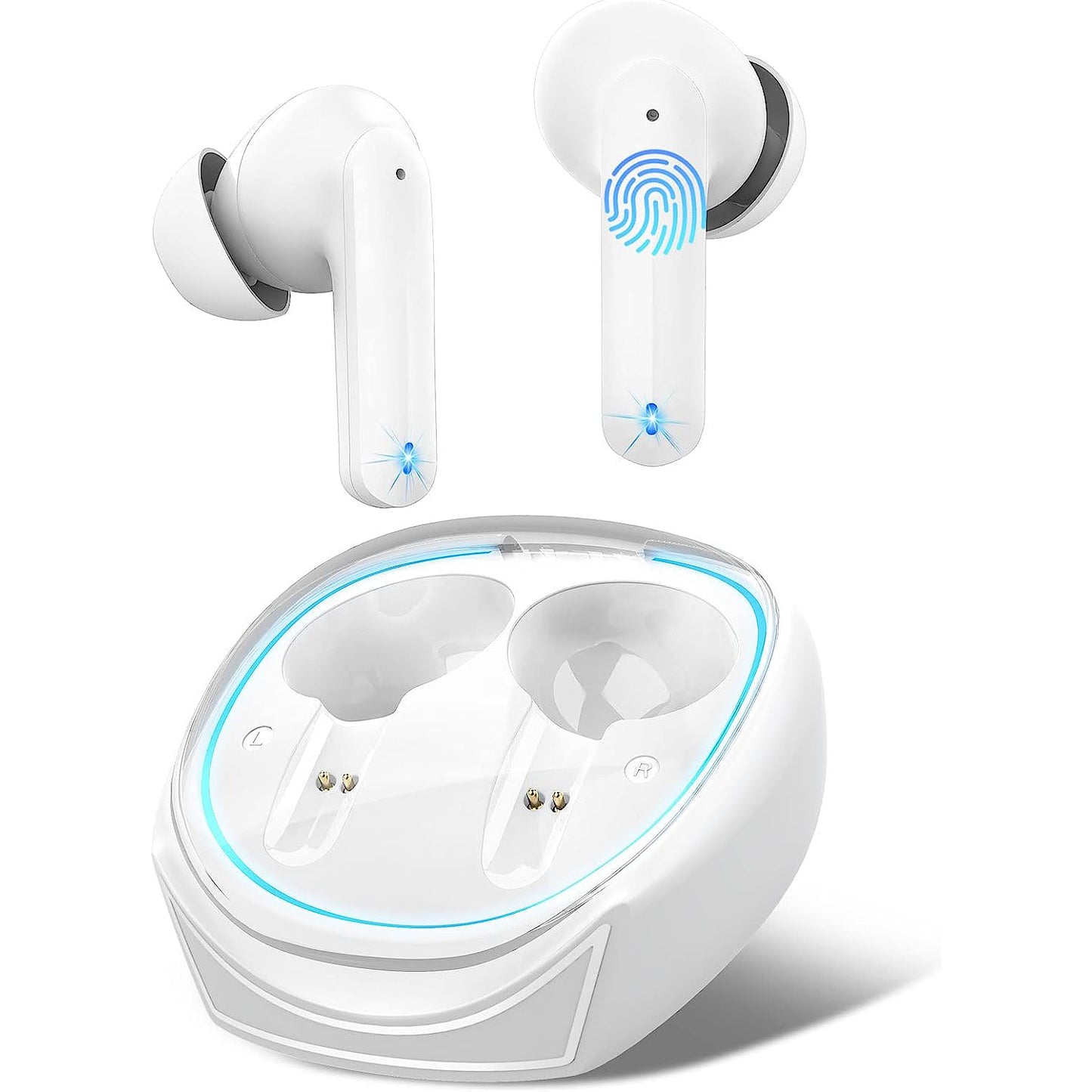 LuckyPromos | 5.3 Inch ENC Noise Cancelling Wireless for Bluetooth Earbuds
