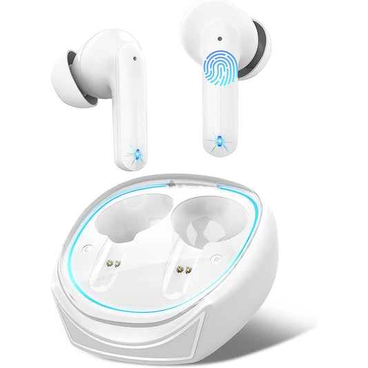 LuckyPromos | 5.3 Inch ENC Noise Cancelling Wireless for Bluetooth Earbuds