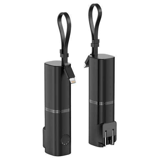 LuckyPromos | Mini Portable 2-in-1 Wall Plug Charger Power Bank PD 20W