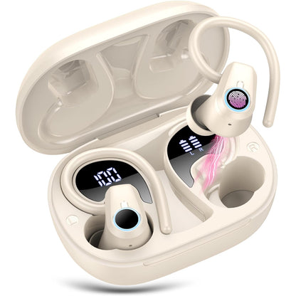 LuckyPromos | Waterproof Wireless Earphones BT 5.3 Sports Hanging Ear Earbuds