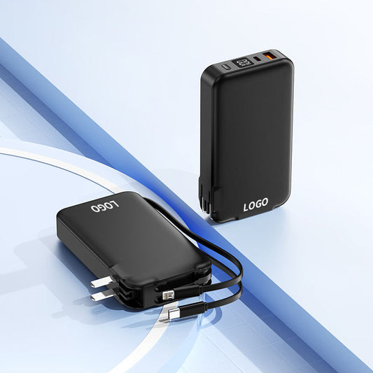 LuckyPromos | Built-in Cable 10000mah Fast Charging Wall Charger