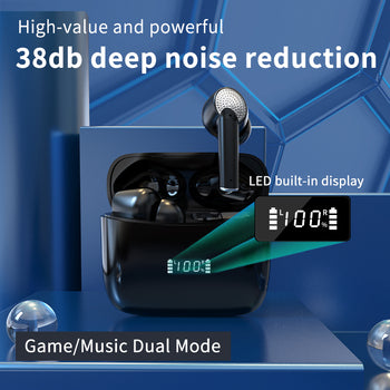 LuckyPromos |  ANC ENC Dual Noise Reduction TWS Blue Tooth 5.3 with LED Digital Display