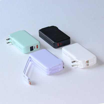 LuckyPromos | Built-in Cable 10000mah Fast Charging Wall Charger
