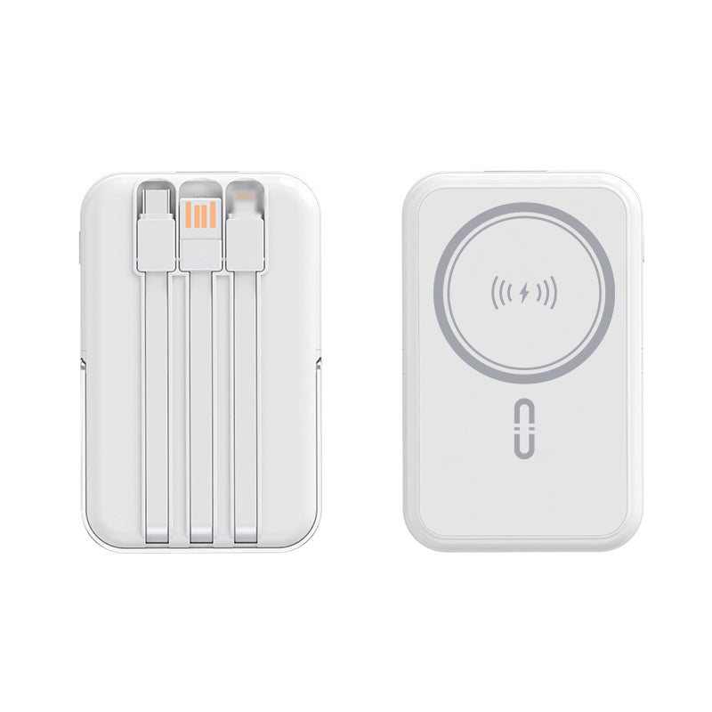 LuckyPromos | Magnet Fast Charge 5000 Mah Max 15w Wireless Charging Phone Stand Power Bank