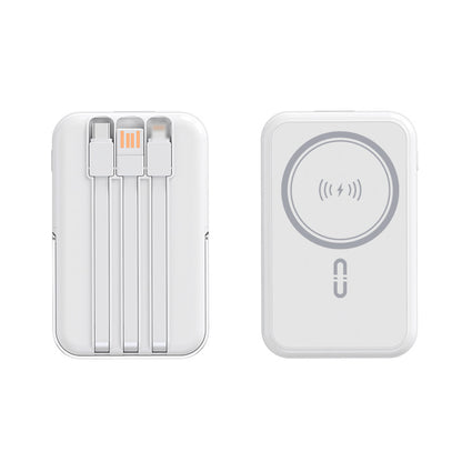 LuckyPromos | Magnet Fast Charge 5000 Mah Max 15w Wireless Charging Phone Stand Power Bank