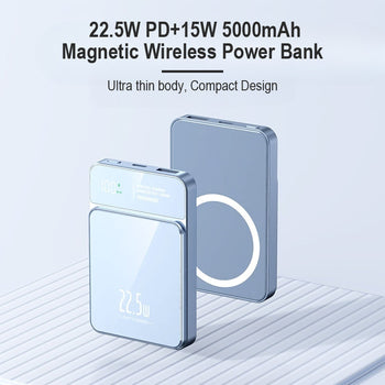 LuckyPromos | Mini Magnetic Portable Powerbank Pd22.5w 5000mAh Fast Charge