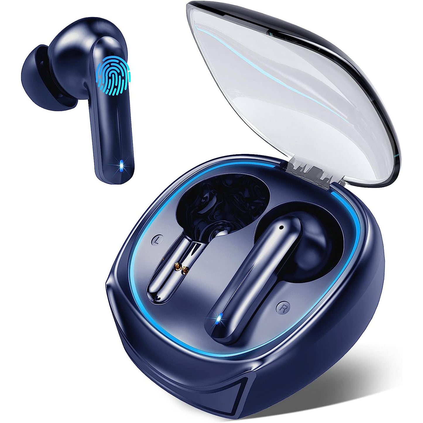 LuckyPromos | 5.3 Inch ENC Noise Cancelling Wireless for Bluetooth Earbuds