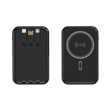 LuckyPromos | Magnet Fast Charge 5000 Mah Max 15w Wireless Charging Phone Stand Power Bank