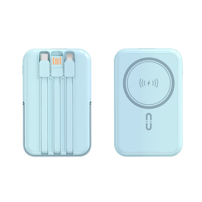 LuckyPromos | Magnet Fast Charge 5000 Mah Max 15w Wireless Charging Phone Stand Power Bank