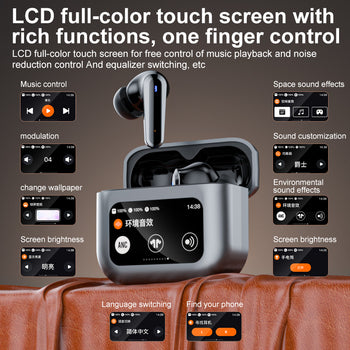 LuckyPromos | Q30 ANC BT5.3 Wireless Earphone Digital Display