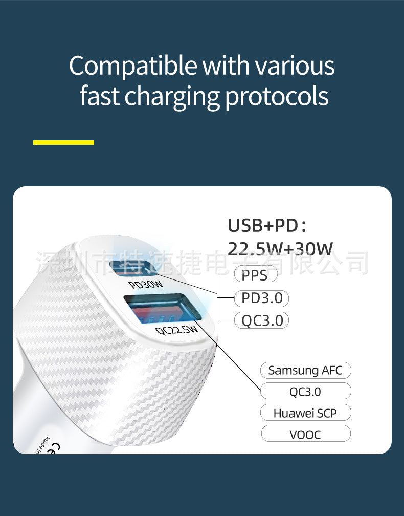 LuckyPromos | 30W supper fast charging plugging car plugging.