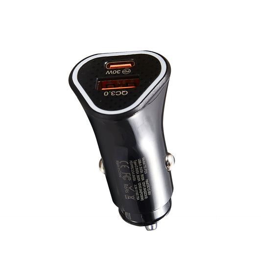 适用苹果车载快充插头一拖二48W汽车点烟器PD30W车载充电器双快充