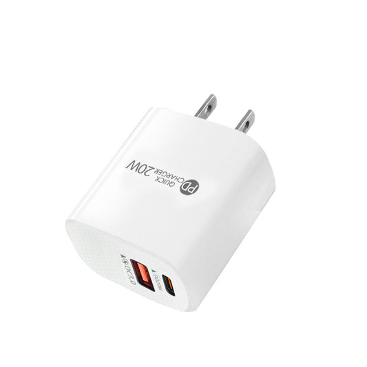 跨境双口PD20W快充头适用苹果8-16充电器全协议手机20W快速充电头