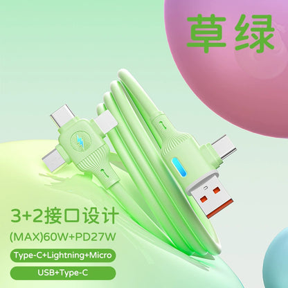 充电线五合一快充适用15-16Typec小米多接口全兼容快充充电线